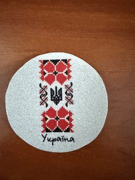 Светоотражающий значок вышиванка, ф47мм 1859036951 фото