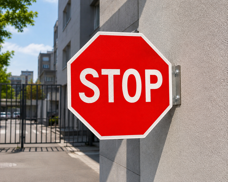 Знак &laquo;STOP&raquo; розмір 600&times;600 мм 1859036951 фото