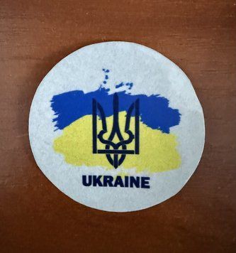 Светоотражающий значок UKRAINE2, ф47мм 1859036951 фото