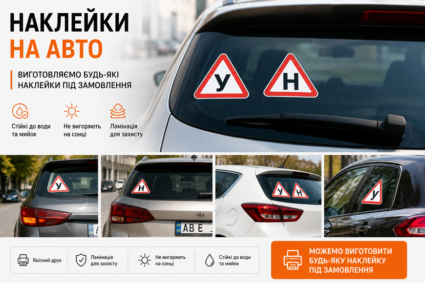 Наклейка на авто &laquo;Учебный автомобиль&raquo; copy_SVHB98 фото