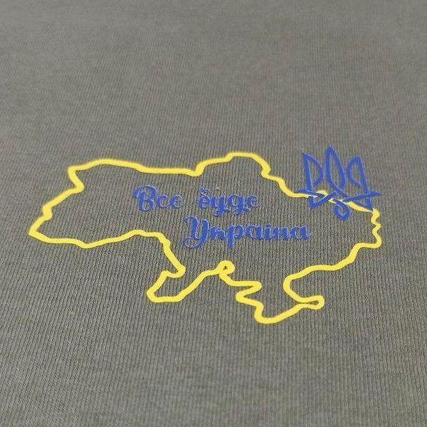 Футболка хакі "Все буде Україна" міні-лого (M) 1234676 фото