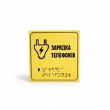 Табличка ПВХ (пластикова) 5мм. зі шрифтом БРАЙЛЯ 10*10см. 1859036951 фото