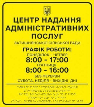 Табличка ПВХ (пластикова) 5мм. зі шрифтом БРАЙЛЯ 300х340 мм 1859036951 фото