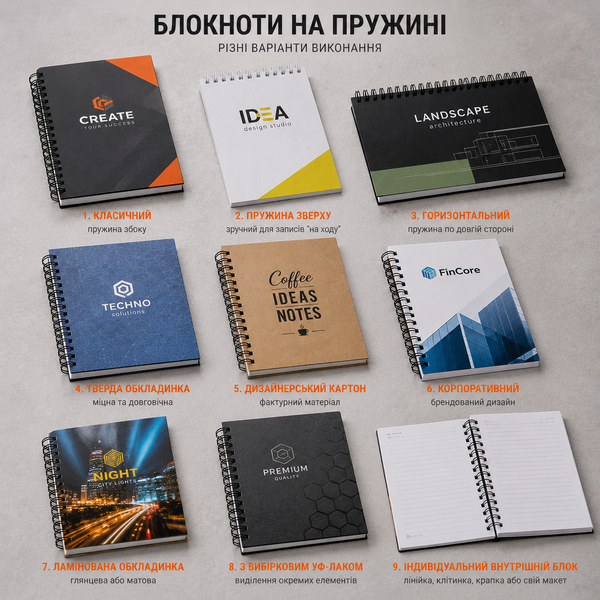 Блокноты на пружине HKM78 фото