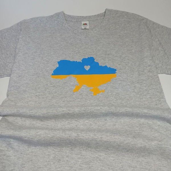 Футболка сіра "Ukraine" (XL) 1234696 фото