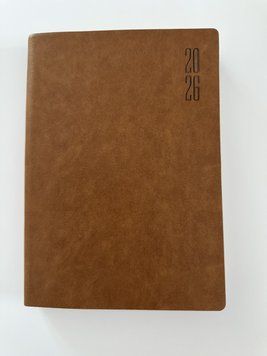 Блокнот (коричневий) брендований, датований щоденник на 2026р. Ділові блокноти для бізнесу та записів. 2858257282 фото